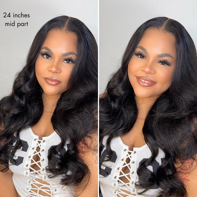 MyOwn-Fit PartingMax Glueless Personalized Comfort Wig 180% Density Loose Body Wave 7x6 Closure HD Lace Wig Pre Cut & Plucked & Bleached Ready to Go