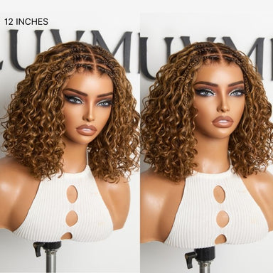 Melted Hair Natural Black Deep Curly Wig Glueless 5x5 Closure Pre-Cut Lace Wig – Style 6826