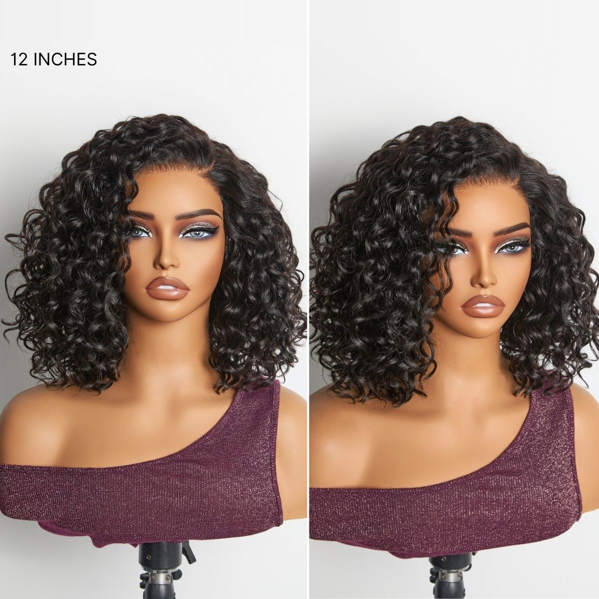 Tiktok Exclusive Deal | Ready to Go Water Wave Short Curly Bob Wig Glueless Minimalist HD Lace Wig Pre-Cut Lace