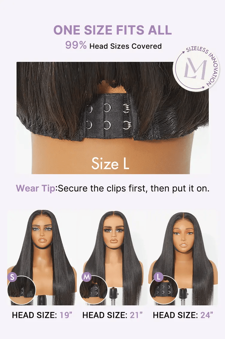 Melted Hair All-Day Comfort™ Wig 180% Density Bone Straight with Baby Hair PartingMax Glueless 7x6 Closure HD Lace Wig Pre-Cut Lace-22