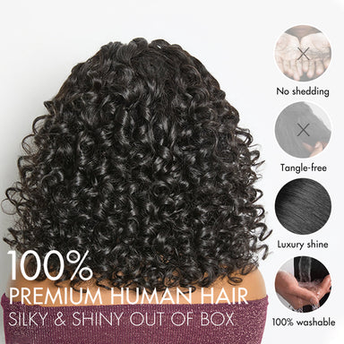 Readitress Chic & Voluminous 180% Density Pre-Braided Bouncy Curly Glueless Ear-to-ear 13x4 Frontal Lace Wig