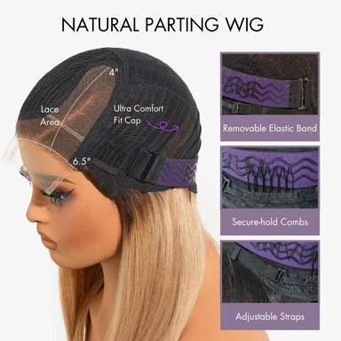 Melted Hair Natural Black Deep Wave Wig Glueless Pre-Cut Lace Wig