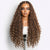 OwnScalp Mix Blonde / Natural Black Light Weight Flexi-Fit Invisi Drawstring Cap HD Full Lace Knotless Boho Curls Braided Long Wig Super Natural Scalp - US Only