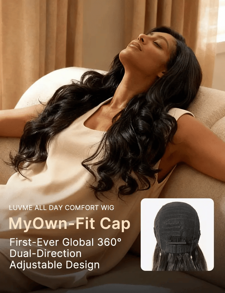 MyOwn-Fit PartingMax Glueless Personalized Comfort Wig 250% Density Bone Straight with Baby Hair 7x6 Closure HD Lace Wig Pre Cut & Plucked & Bleached Ready to Go-12
