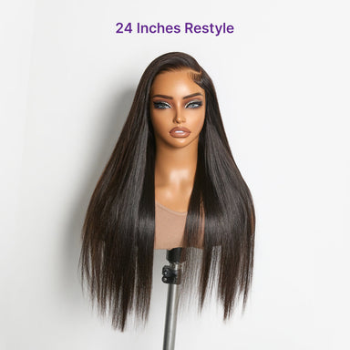 MyOwn-Fit PartingMax Glueless Personalized Comfort Wig 250% Density Bone Straight with Baby Hair 7x6 Closure HD Lace Wig Pre Cut & Plucked & Bleached Ready to Go