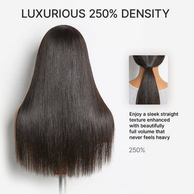 MyOwn-Fit PartingMax Glueless Personalized Comfort Wig 250% Density Bone Straight with Baby Hair 7x6 Closure HD Lace Wig Pre Cut & Plucked & Bleached Ready to Go