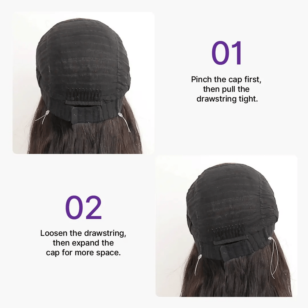 MyOwn-Fit PartingMax Glueless Personalized Comfort Wig 250% Density Bone Straight with Baby Hair 7x6 Closure HD Lace Wig Pre Cut & Plucked & Bleached Ready to Go