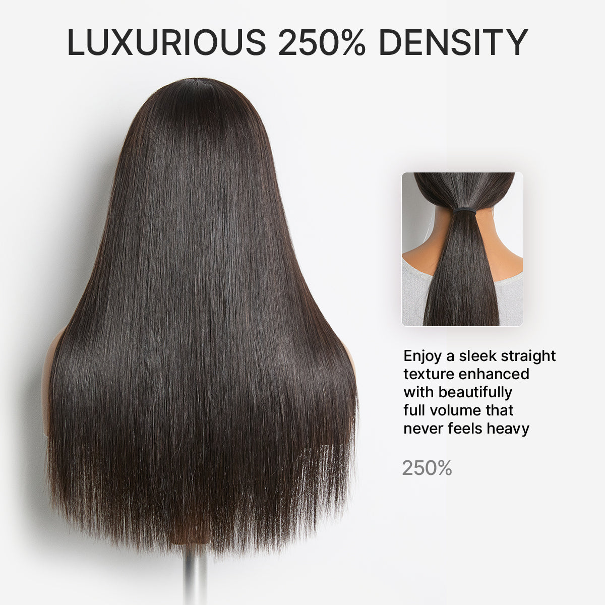 New Customers Only | Halo Hair Style All-Day Comfort Wig 180% / 250% Density Bone Straight with Baby Hair PartingMax Glueless 7x6 Closure HD Lace Wig Pre-Cut Lace