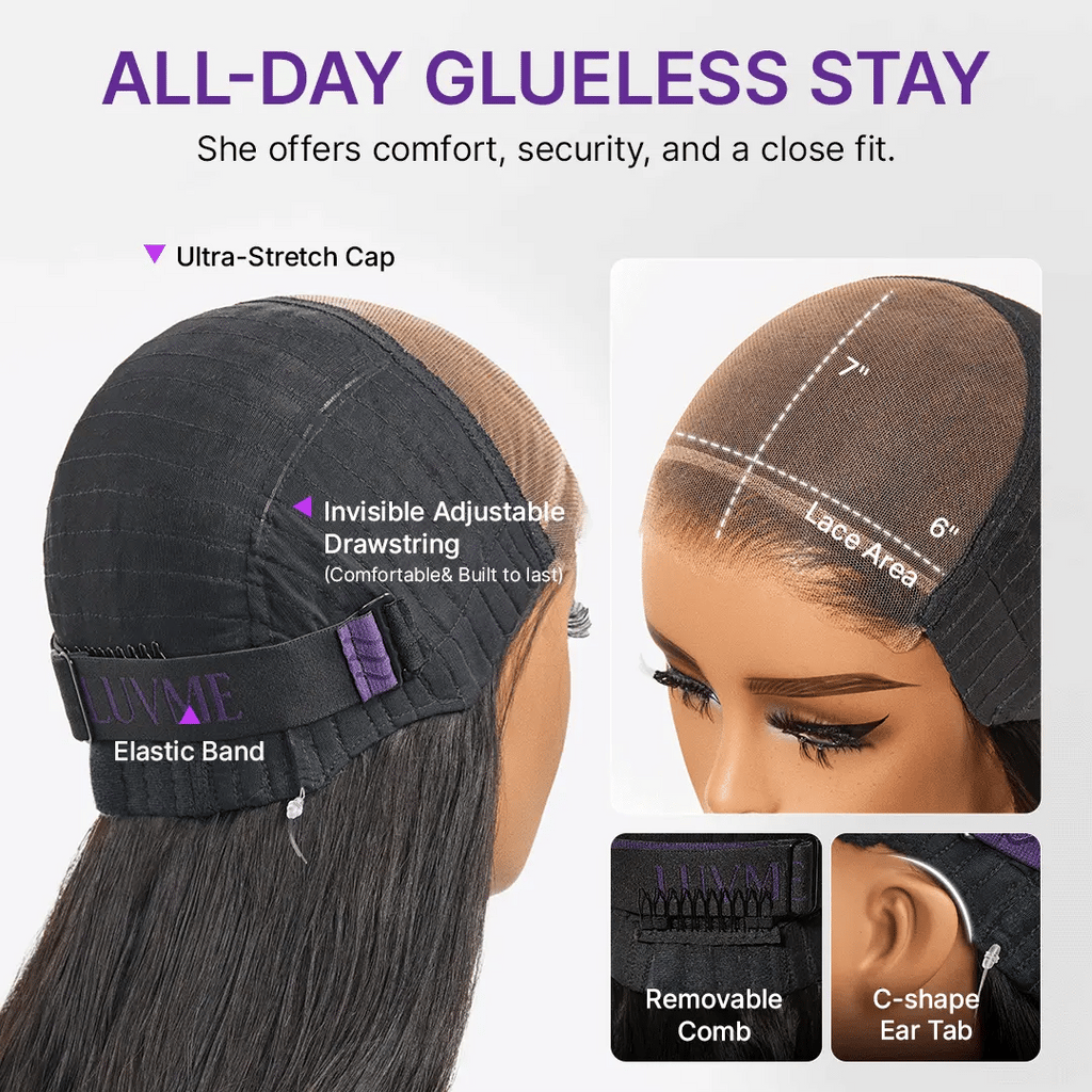 MyOwn-Fit Wig 180% Density Glueless 7x6 Closure HD Lace Loose Body Wave Short Wig Pre-Cut Lace