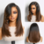 Halo Hair Style All-Day Comfort Wig 180% Density Ombre Brown Butterfly Cut Layered Light Yaki Straight Glueless 7x6 Closure HD Lace Short Wig Pre-Cut Lace