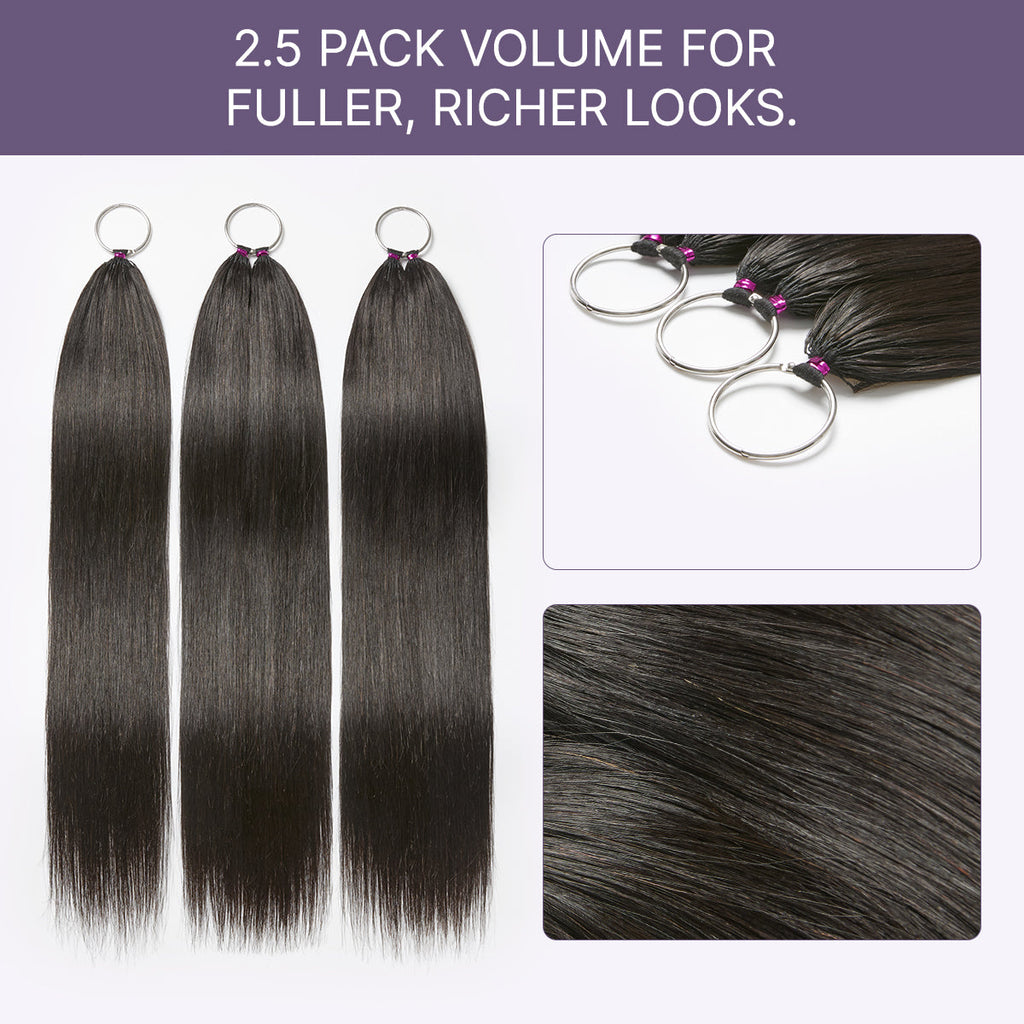 Readitress Pre-Separated Feather Crochet Human Hair for Miracle Knots Boho Braids | Silky Straight Protective Style (Free Gifts Included) - US Only