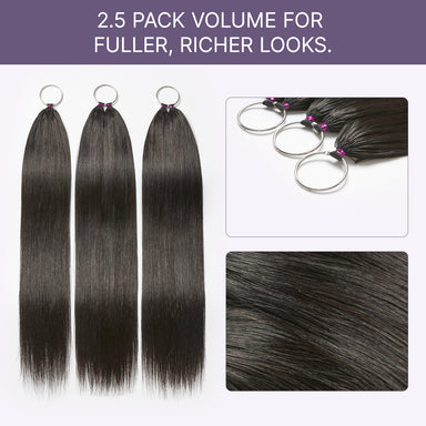 Readitress Pre-Separated Feather Crochet Human Hair for Miracle Knots Boho Braids | Silky Straight Protective Style (Free Gifts Included) - US Only
