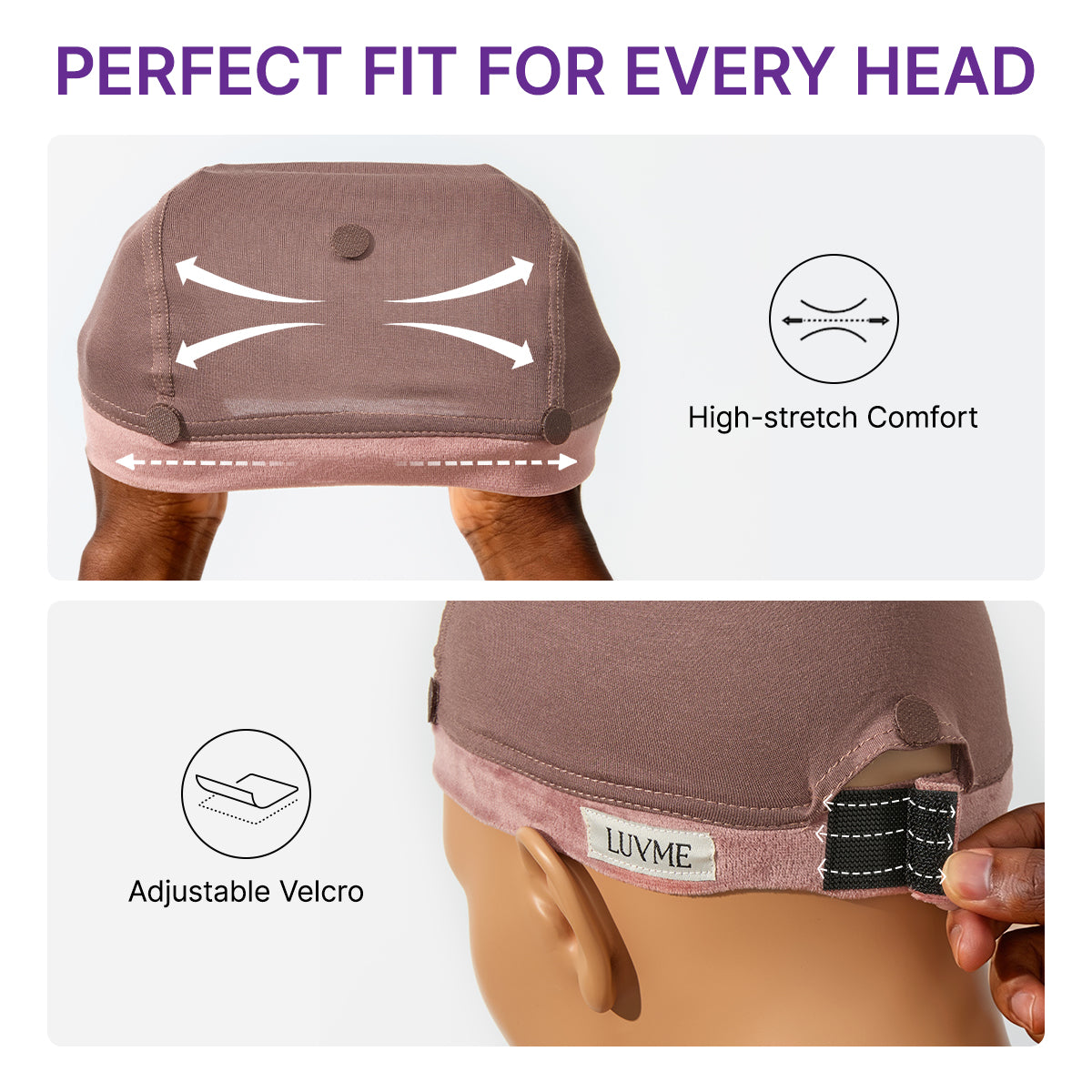 Halo Hair Style Wig Cap 2.0 – Adjustable, Skin-Friendly, Easy-Fit Velcro Design | Add-on Item