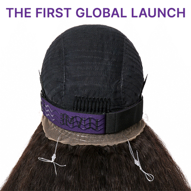 MyOwn-Fit 360 HD Lace Kinky Straight Wig Flexi-Fit Invisi Drawstring Cap & Pre-Cut Lace
