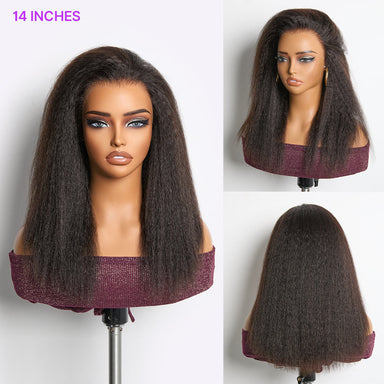 MyOwn-Fit 360 HD Lace Kinky Straight Wig Flexi-Fit Invisi Drawstring Cap & Pre-Cut Lace