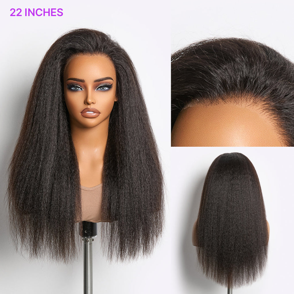 MyOwn-Fit 360 HD Lace Kinky Straight Wig Flexi-Fit Invisi Drawstring Cap & Pre-Cut Lace