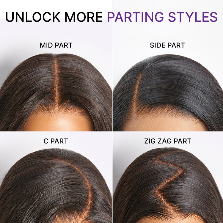 MyOwn-Fit PartingMax Glueless Wig 180% Density Light Yaki Body Wave 7x6 Closure HD Lace Wig Flexi-Fit Invisi Drawstring Cap & Pre-Cut Lace