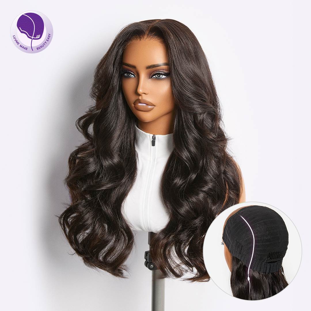 MyOwn-Fit PartingMax Glueless Wig 180% Density Light Yaki Body Wave 7x6 Closure HD Lace Wig Flexi-Fit Invisi Drawstring Cap & Pre-Cut Lace