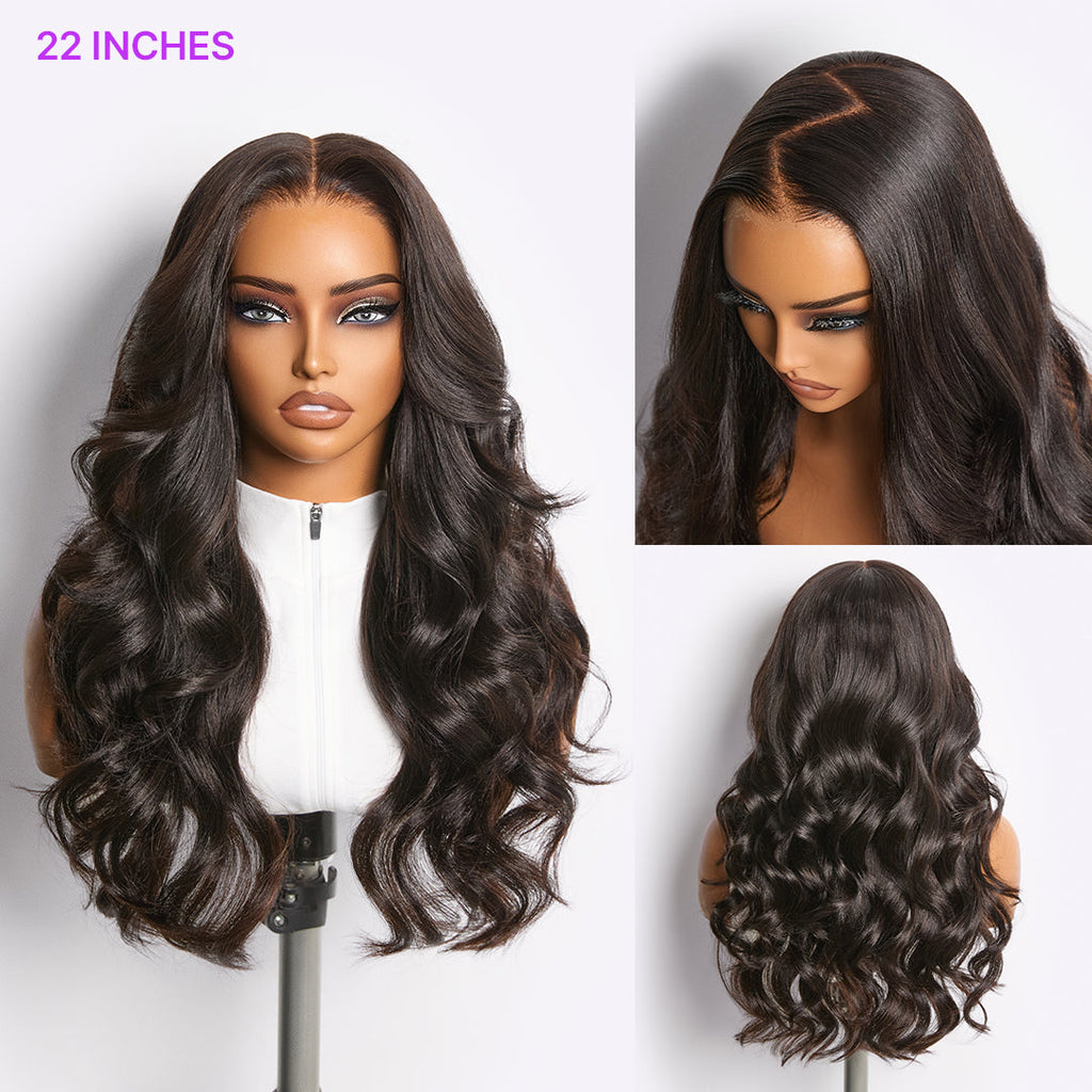 MyOwn-Fit PartingMax Glueless Wig 180% Density Light Yaki Body Wave 7x6 Closure HD Lace Wig Flexi-Fit Invisi Drawstring Cap & Pre-Cut Lace