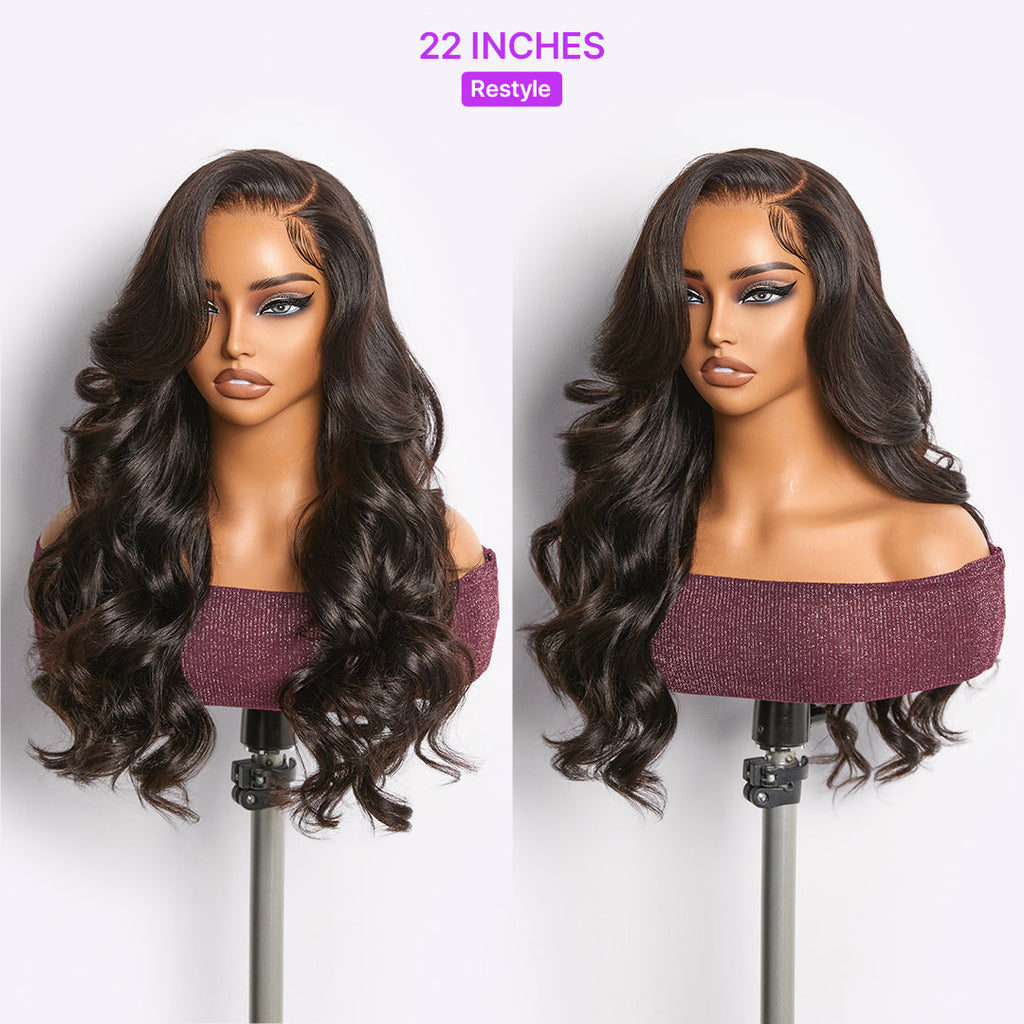 MyOwn-Fit PartingMax Glueless Wig 180% Density Light Yaki Body Wave 7x6 Closure HD Lace Wig Flexi-Fit Invisi Drawstring Cap & Pre-Cut Lace