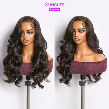 MyOwn-Fit PartingMax Glueless Wig 180% Density Light Yaki Body Wave 7x6 Closure HD Lace Wig Flexi-Fit Invisi Drawstring Cap & Pre-Cut Lace