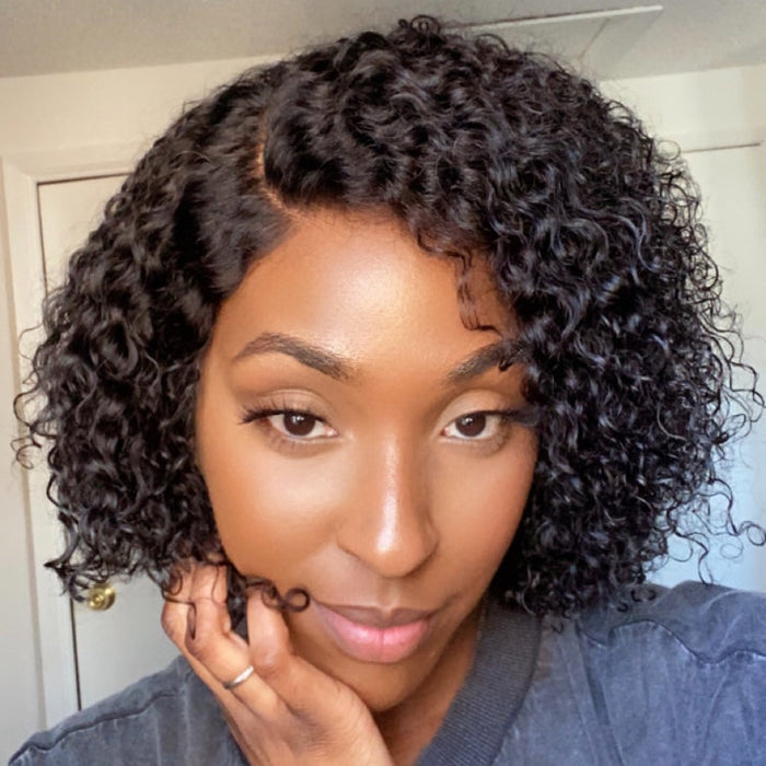 Melted Hair Short Cut Kinky Curly HD Lace Wig Pre-plucked - US Only