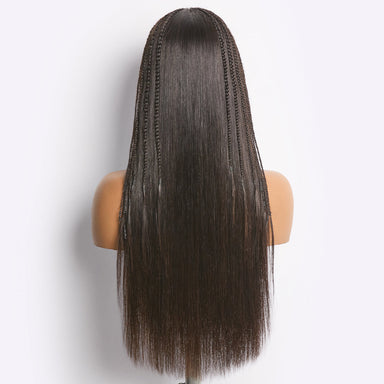 Readitress 180% Density Pre-Braided Silky Straight Human Hair Glueless Ear-to-Ear 13x4 Frontal Lace Wig Pre-Cut Lace