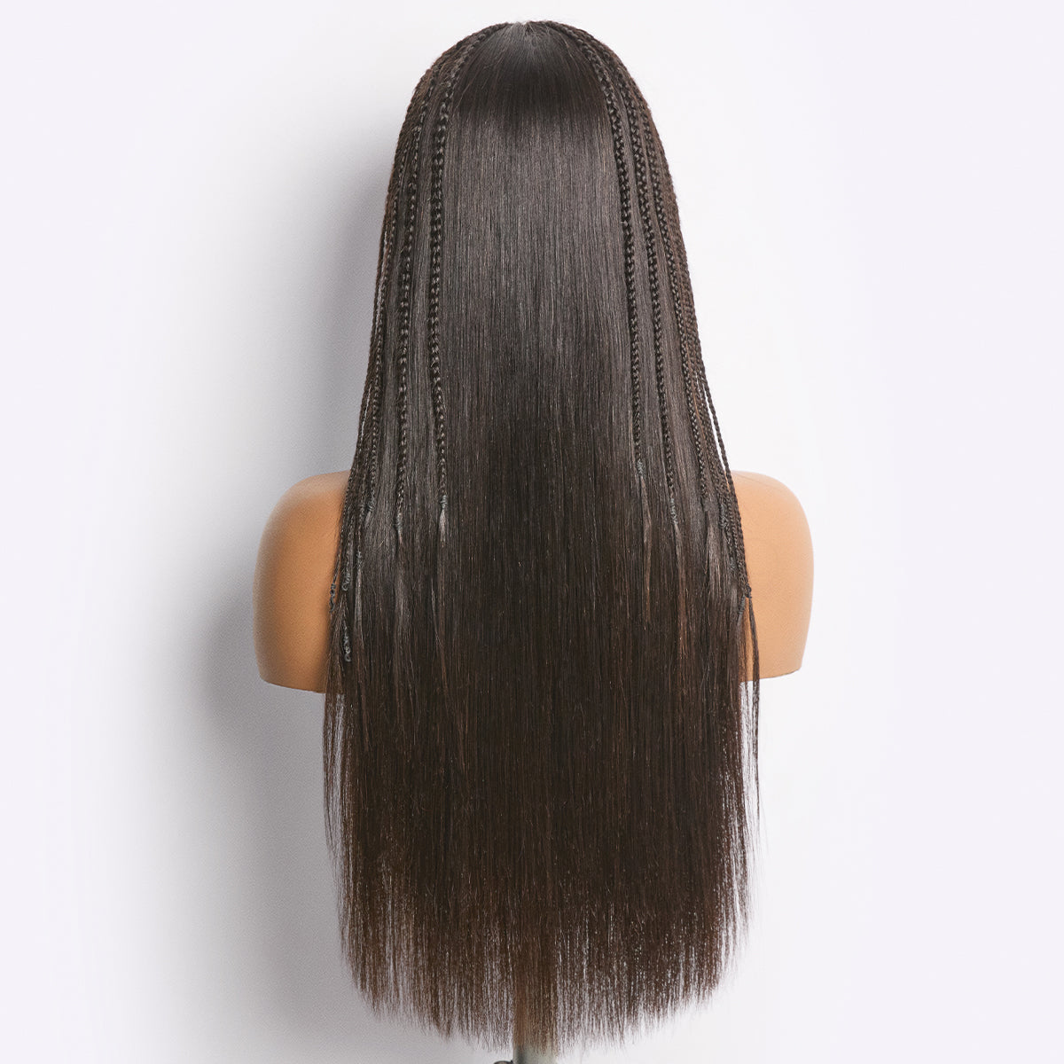 Readitress 180% Density Pre-Braided Silky Straight Human Hair Glueless Ear-to-Ear 13x4 Frontal Lace Wig Pre-Cut Lace