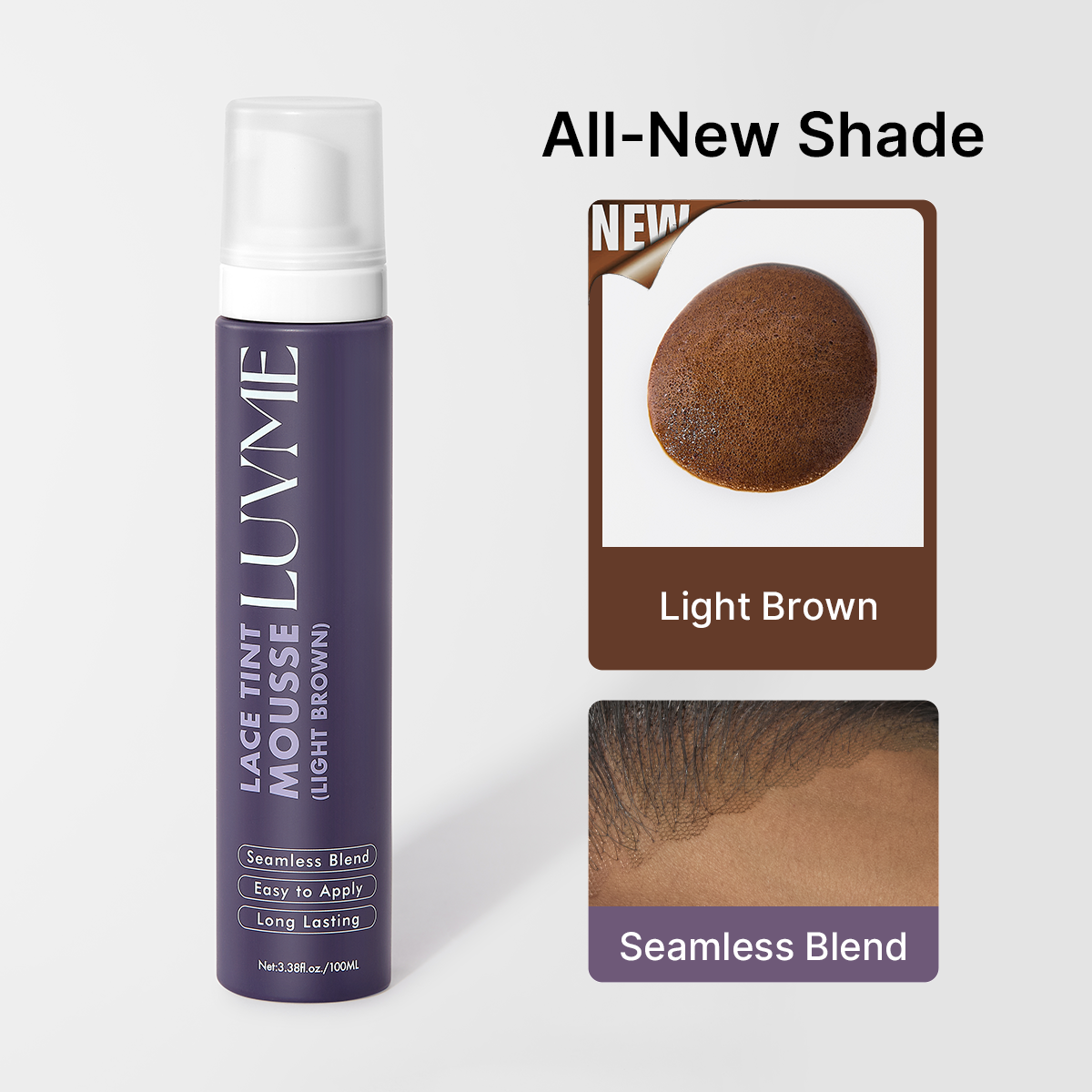 US Only | 1pc Dark Brown / Light Brown Lace Tint Mousse for Wig Melt