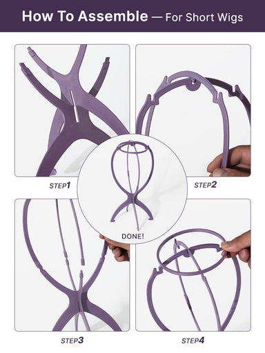 US ONLY - 1pc/3pcs Portable Wig Stand Durable Collapsible Wig Holder for All Wig