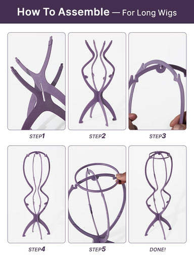 US ONLY - 1pc/3pcs Portable Wig Stand Durable Collapsible Wig Holder for All Wig
