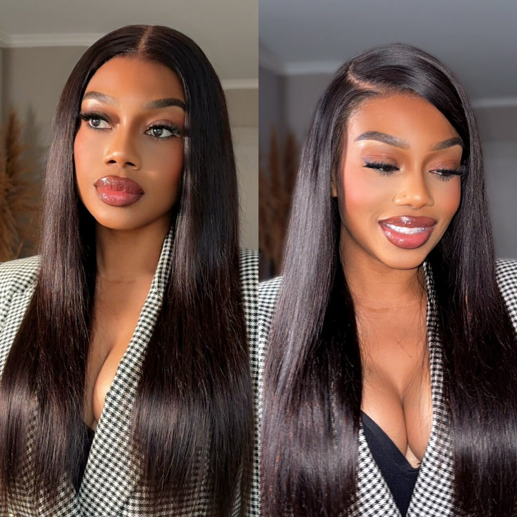 20 Inches | NatureMAX Silky Straight Glueless Ear-to-ear 13x4 HD Lace Front Wig Pre-Cut Lace