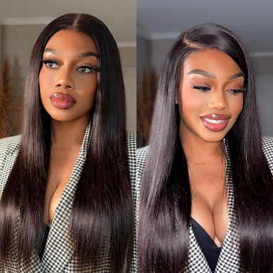 20 Inches | NatureMAX Silky Straight Glueless Ear-to-ear 13x4 HD Lace Front Wig Pre-Cut Lace
