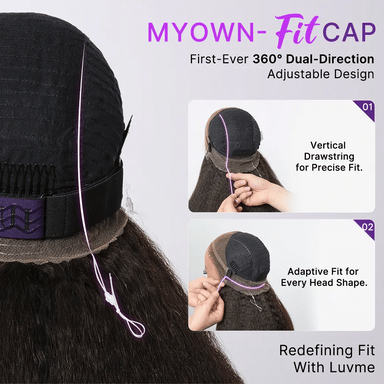 MyOwn-Fit 360 HD Lace Body Wave Wig Flexi-Fit Invisi Wig Pre-Cut Lace Natural Hairline