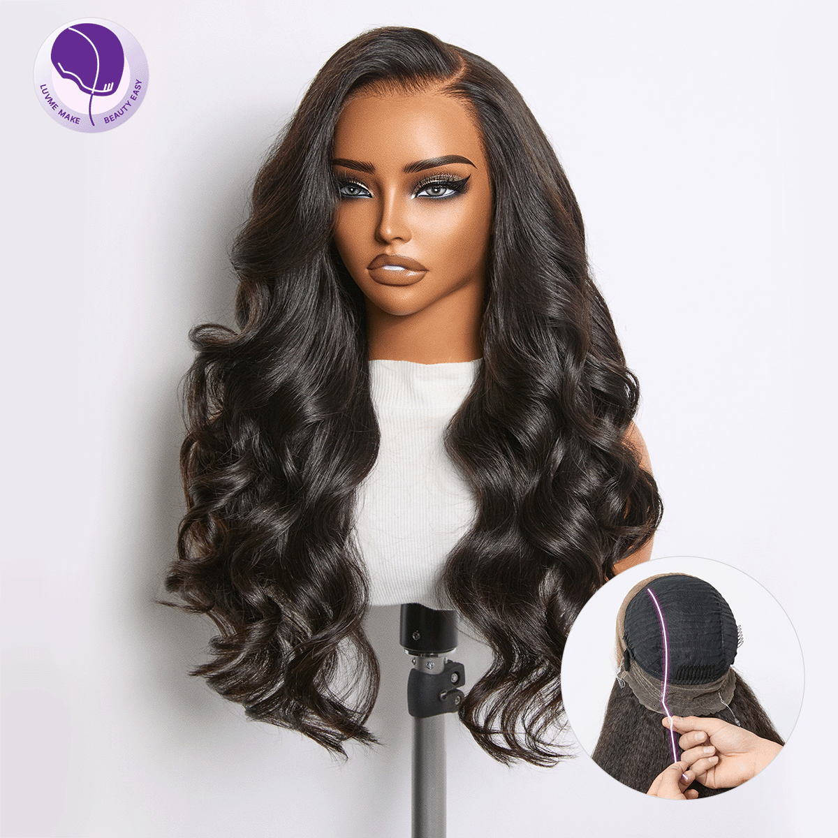 MyOwn-Fit 360 HD Lace Body Wave Wig Flexi-Fit Invisi Wig Pre-Cut Lace Natural Hairline