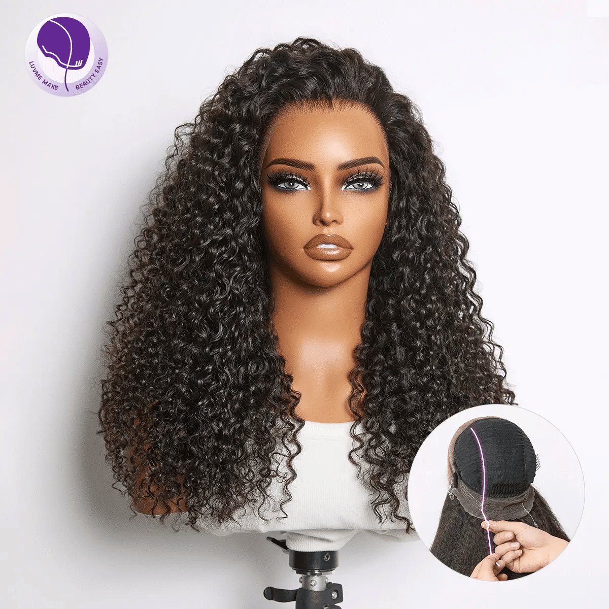 MyOwn-Fit 360 HD Lace Free Parting Water Wave Wig Flexi-Fit Invisi Drawstring Cap & Pre-Cut Lace