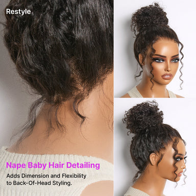 MyOwn-Fit 360 HD Lace Free Parting Water Wave Wig Flexi-Fit Invisi Drawstring Cap & Pre-Cut Lace