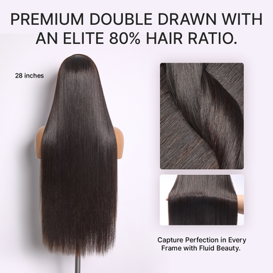 MyOwn-Fit PartingMax Glueless Personalized Comfort Wig 250% Density Bone Straight with Baby Hair 7x6 Closure HD Lace Wig Pre Cut & Plucked & Bleached Ready to Go