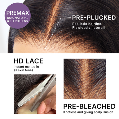 Halo Hair Style All-Day Comfort Wig 200% Density Deep Wave Glueless 7x6 Closure HD Lace Human Hair Wig Pre-Cut Lace