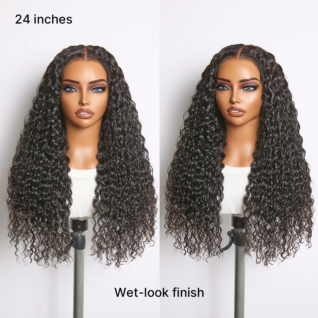 Halo Hair Style All-Day Comfort Wig 200% Density Deep Wave Glueless 7x6 Closure HD Lace Human Hair Wig Pre-Cut Lace
