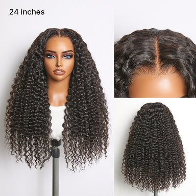 Halo Hair Style All-Day Comfort Wig 200% Density Deep Wave Glueless 7x6 Closure HD Lace Human Hair Wig Pre-Cut Lace