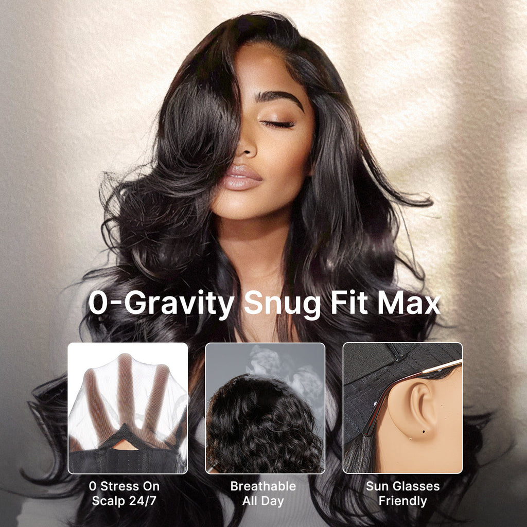 Halo Hair Style All-Day Comfort Wig Ombre Brown Silky Blunt Cut Bob Glueless 7x6 Closure HD Lace Wig Pre-Cut Lace