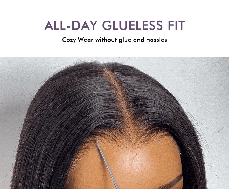 Melted Hair All-Day Comfort™ Wig Ombre Brown Silky Blunt Cut Bob Glueless 7x6 Closure HD Lace Wig Pre-Cut Lace-19