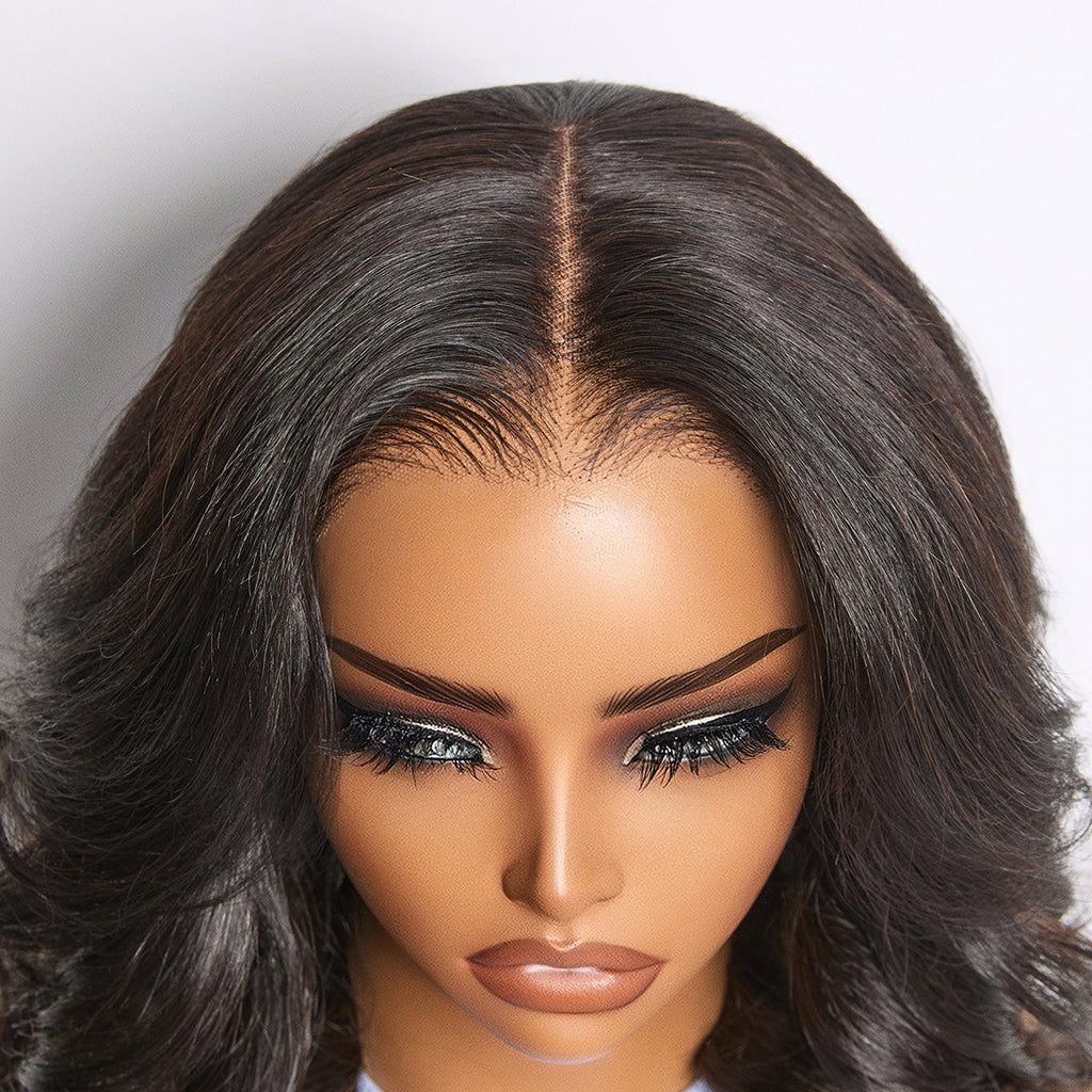 Halo Hair Style All-Day Curl Hold Premier Grade Hair Shoulder Length Body Wave CuticleAlign PartingMax Glueless 7x6 HD Lace Wig Pre-Cut Lace