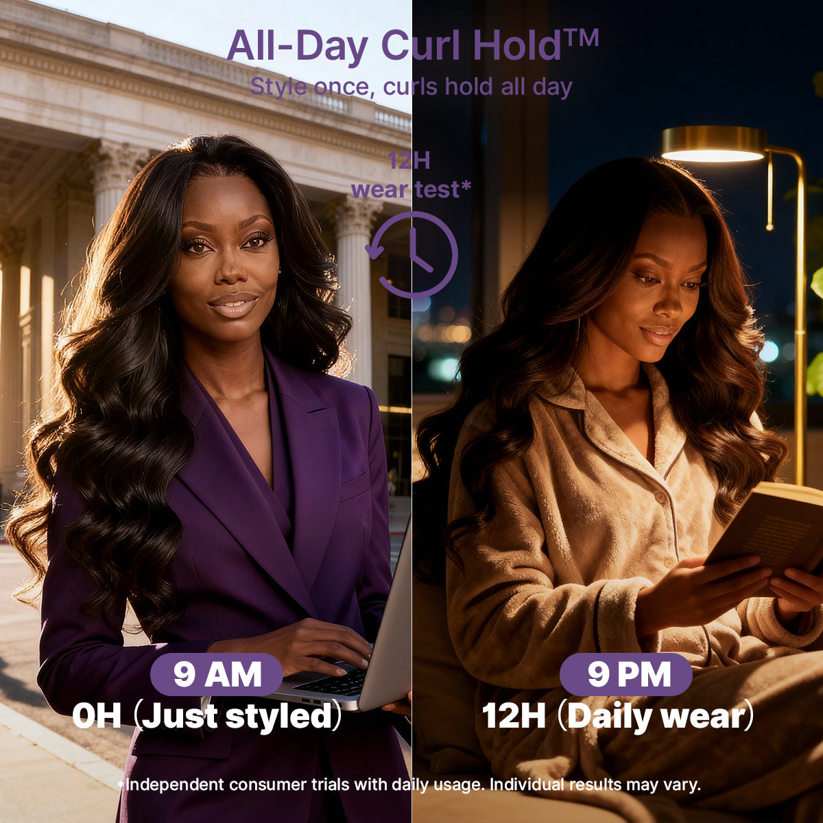 Halo Hair Style All-Day Curl Hold Premier Grade Hair SilkShield PartingMax Loose Wave Glueless 7x6 HD Lace Long Wig Pre-Cut Lace