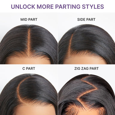 Halo Hair Style All-Day Curl Hold Premier Grade Hair Shoulder Length Body Wave CuticleAlign PartingMax Glueless 7x6 HD Lace Wig Pre-Cut Lace