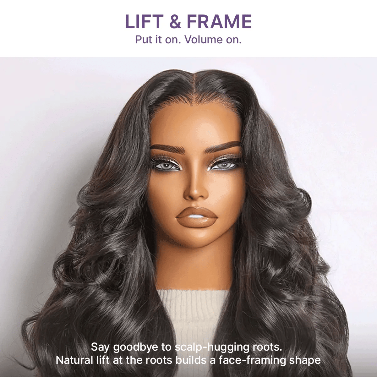 Halo Hair Style All-Day Curl Hold Premier Grade Hair SilkShield PartingMax Loose Wave Glueless 7x6 HD Lace Long Wig Pre-Cut Lace