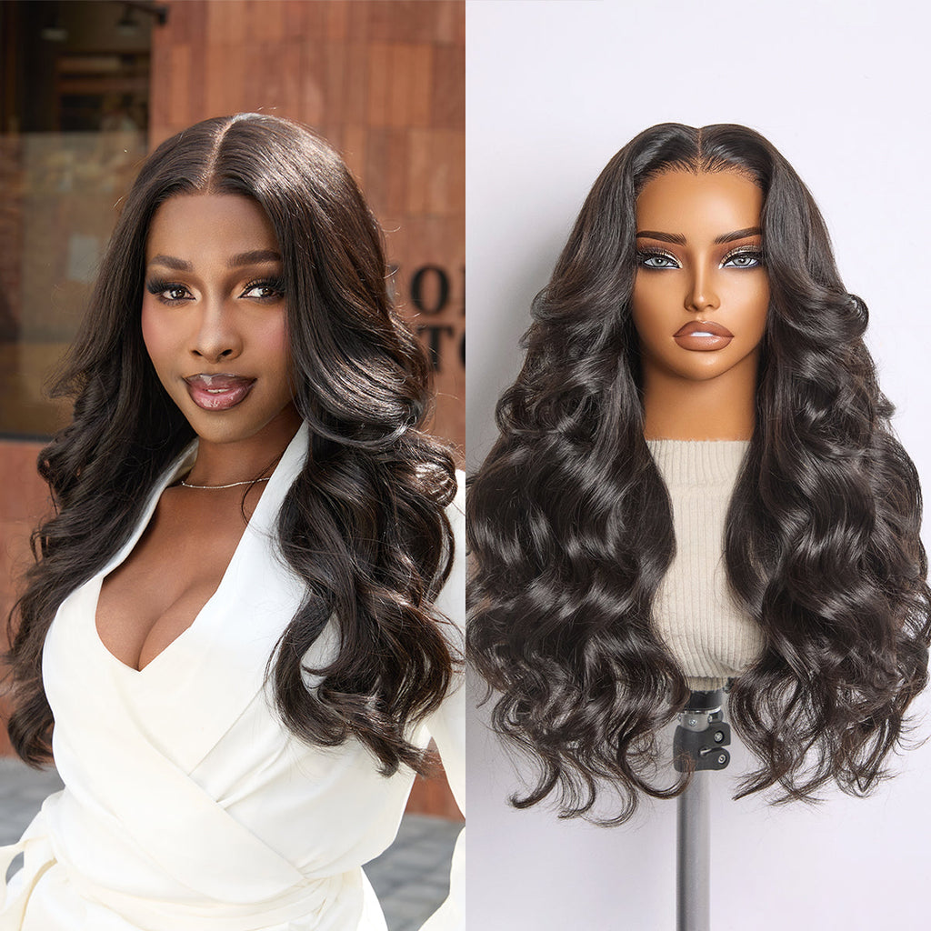 Halo Hair Style All-Day Curl Hold Premier Grade Hair SilkShield PartingMax Loose Wave Glueless 7x6 HD Lace Long Wig Pre-Cut Lace