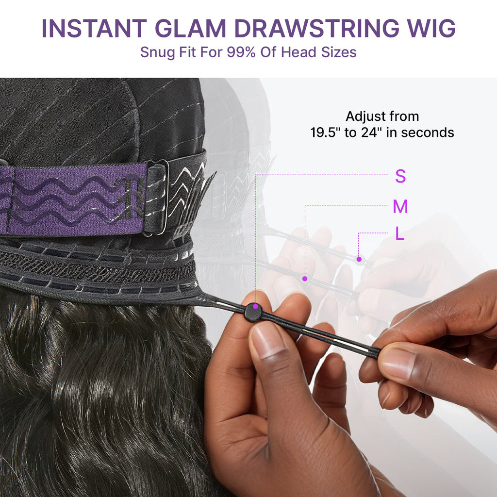 All-Day Curl Hold Premier Grade Hair 250% Density Loose Wave SilkShield Glueless 13x4 HD Lace Front Wig Pre-Cut Lace Flexi-Fit Drawstring Cap