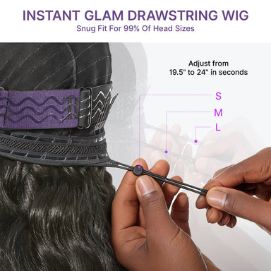 All-Day Curl Hold Premier Grade Hair 250% Density Loose Wave SilkShield Glueless 13x4 HD Lace Front Wig Pre-Cut Lace Flexi-Fit Drawstring Cap